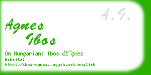 agnes ibos business card